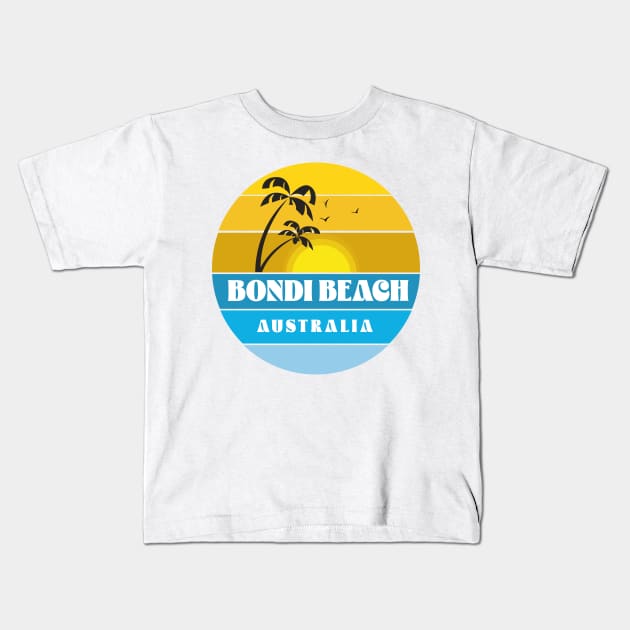 Bondi Beach Australia Kids T-Shirt by nickemporium1